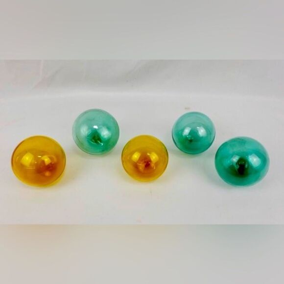 Blown Glass Fishing Floats—Vintage Mermaid Coastal Nautical Sea Decor - Picture 3 of 15
